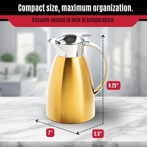Jarra de café de acero TableCraft para mesas elegantes en cafeterías 6