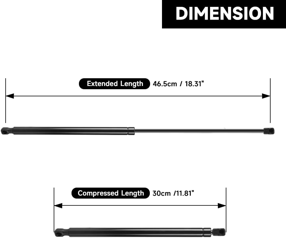 Front Hood Lift Supports Struts Gas Shock Spring - Compatible for Toyota Tundra 2007-2013 for Toyota Sequoia 2008-2014 - Replace Part 534400C020 Set of 2