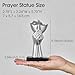 3 Pcs Silver Decor Prayer Statues, Modern Prayer of Peace Figurines Shelf Decor Accents, Abstract Art Sculpture Home Decorations for Living Room Bedroom Office Bookshelf Coffee Table, Gifts for Women