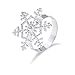Snowflake Napkin Rings Set of 12 Christmas Holiday Thanksgiving Winter Wedding Silver Rhinestone Napkin Rings Set of 12