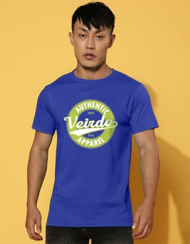 Image of Veirdo Men's T-Shirt Regular Fit Round Neck Pure Cotton Half Sleeve Graphics Printed T-Shirt Different Size Range S to 2XL