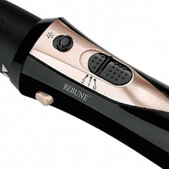 REBUNE Beyound Imagination 1200W Hair Styler With 2 Attachment RE-2078-2 Hot Air Styler Negative Ion Electronic Dryer Hair Straightener & Curler Brush