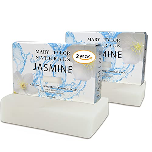 Mary Tylor Naturals Jasmine Soap 2 Pack – Natural Handmade Cruelty Free & Non-Gmo – Relaxing Aroma, Rejuvenate Skin And Hair – 4 Oz Bar #TOP7