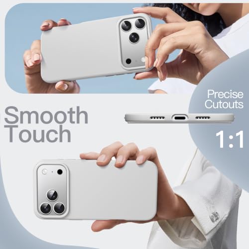 Image of JETech Silicone Cover Case for iPhone New Pro, Silky Soft Touch, Light Gray