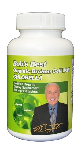 Bob's Best Organic Broken Cell Wall Chlorella,(500mg,180 Tablets) Bob's Best Organic Broken Cell Wall Chlorella,(500mg,180 Tablets)