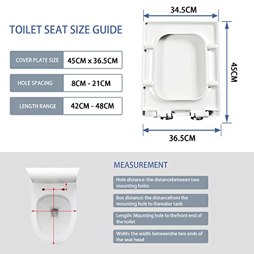 Abattant WC luxe design moderne avec charnières réglables