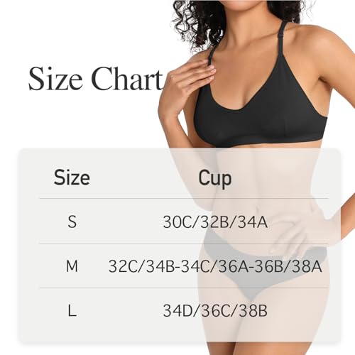 Image of INIBUD Sports Bras for Women Racerback Triangle Padded Bralette Y Back Seamless Bra No Underwire V Neck Wireless