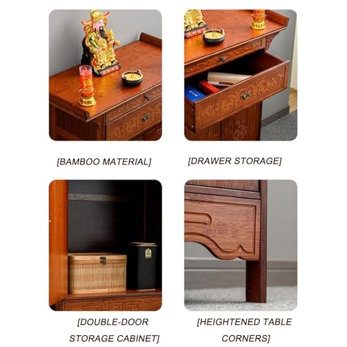 Table d'autel en bambou pour ranger vos objets de méditation