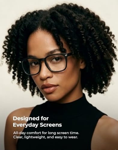 Image of TIJN Blue Light Blocking Glasses for Women Men Square Frame Nerd Eyeglasses Anti Blue Ray Computer Screen Glasses