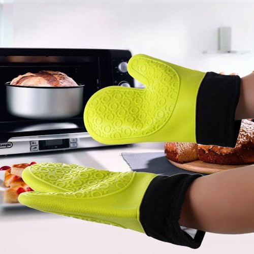Gants en silicone Jonhen verts antidérapants pour la cuisine