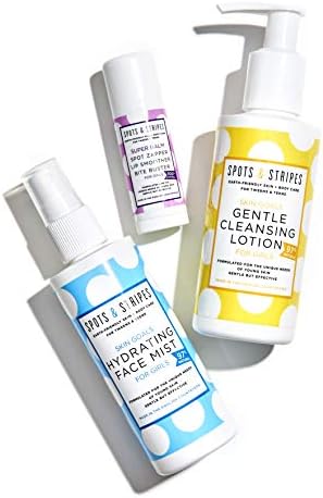 Spots & Stripes - Skin Goals Hydrating Face Mist for Girls, 97% Natural, Moisturising Face Spray for Teens, with Hyaluronic Acid, Aloe Vera and Cucumber, Combats Blemishes (125ml)