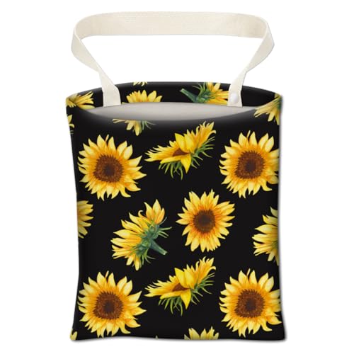 Image of Car Trash Can, Cute Car Trash Bag, Hanging Car Organizer and Storage Bag, Trash Bin for Car Accessories, Vehicle, Travelling, Camping Watercolor Sunflower