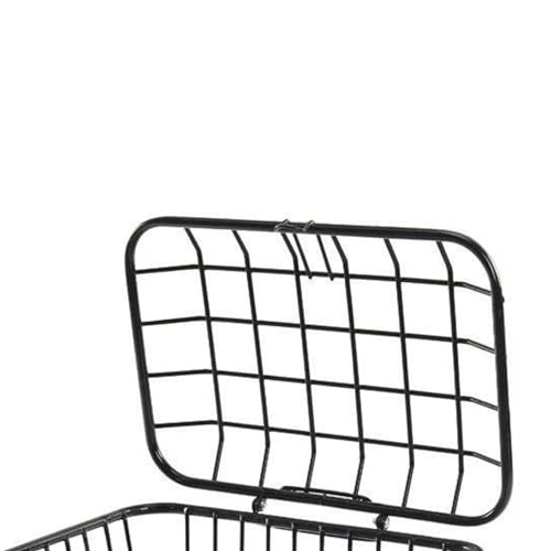 Panier de rangement pour vélo fil métallique conteneur robuste noir - 3