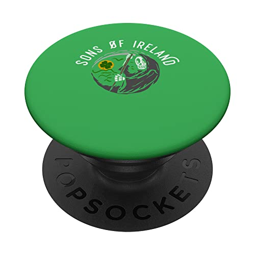 Irish - St. Patrick Sons of Ireland PopSockets Swappable PopGrip, Black