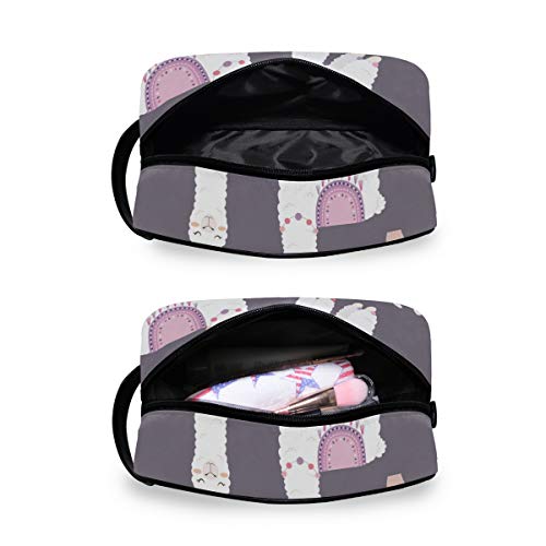 Preisvergleich Produktbild Reise-Kulturtasche für Damen oder Herren süße Alpakas, Kaktusdruck, Handing, Kosmetik, Make-Up-Tasche für Fitnessstudio, Fellpflege und Rasur