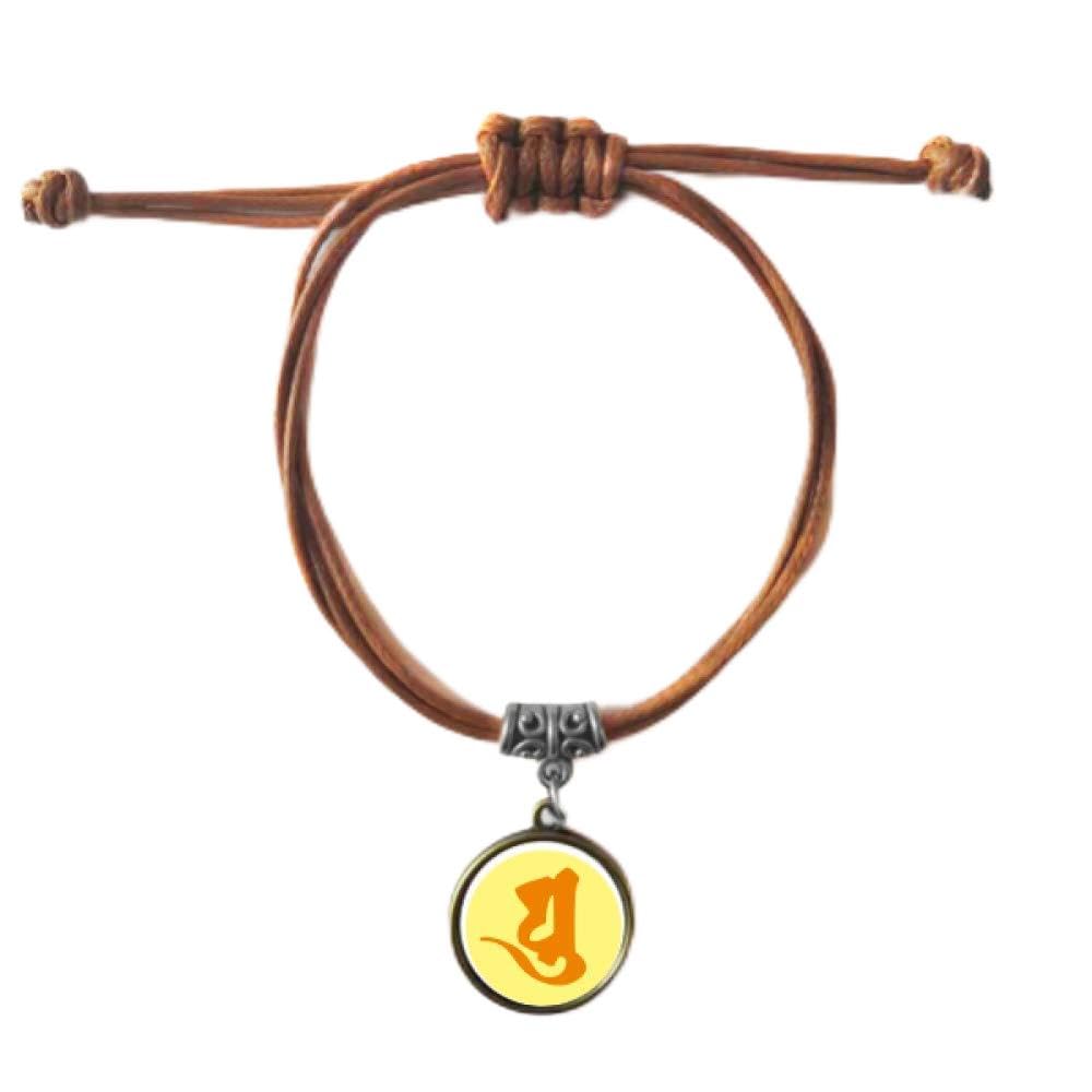 Bracelet bouddhisme sanskrit double cordon cuir mode couple ensemble - 5