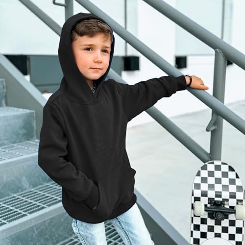 BIG ELEPHANT Boys Hooded Sweatshirt Fleece Pullover Hoodies Long Sleeve Warm Hoodie Sweatshirts with Pocket for Kids2