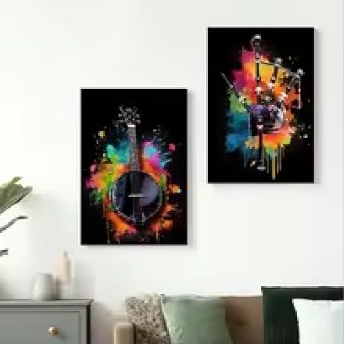 Poster musique toile 70x100 anti-reflet pour décorer salon