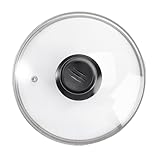 Hemobllo Tapa Olla de Vidrio Templado Transparente Resistente para Cocina Visual Redonda para Controlar Cocción y Evitar Salpicaduras