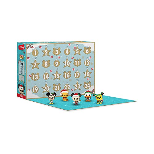 Funko Advent Calendar: Classic Disney - Mickey Mouse - Calendrier de L'avent - 24 Jours de Surprise - Mini-Figurine en Vinyle à Collectionners - Boîte Mystère - Idée de Cadeau - Vacances de Noël