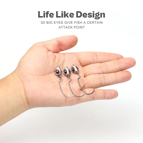 image for OJYDOIIIY OJY&DOIIIY Fish Eye Swimbait Jig Heads, 20 Pack Weighted Hoo