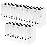 25 Aktenordner A4 mit Kunststoffeinband: Ordner mit 2 Ring-Mechanik, ideal für die Organisation und Aufbewahrung von Papieren und Projekten zu Hause; 50 mm Rückenbreite für bis zu 350 A4-Blätter (80g/m²)