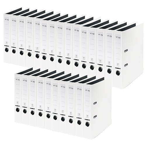 Classeur A4 carton Leitz 10560001 dos 50mm lot de 25 blanc