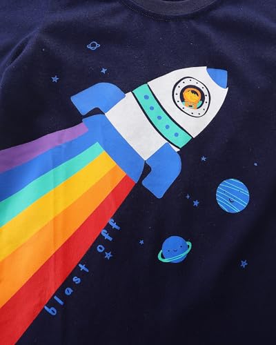 Image of AIWUHE Toddler T Shirts Cotton Summer Tshirts Boys Girls Short Sleeve Tee Tops Casual Graphic Clothes Crew Neck Shirts 2-6Y
