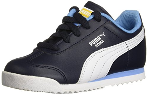 PUMA baby boys Roma Basic Sneaker, Night Sky-puma White, 5 Toddler US