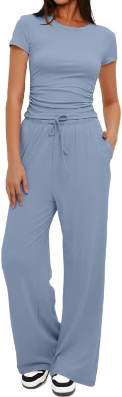 Breathable short sleeve top & lightweight pants keep you cool all summer.