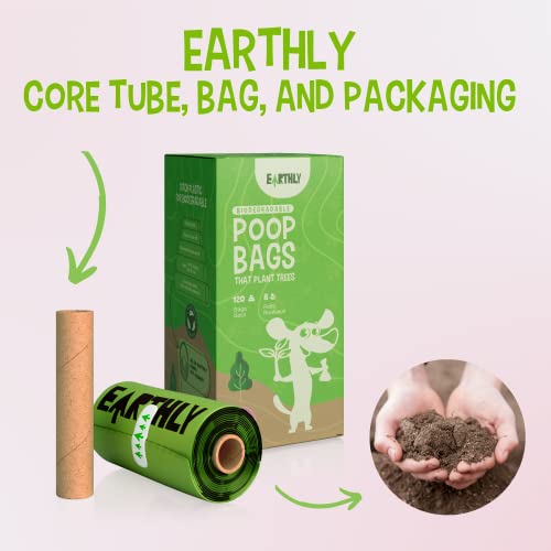 Earthly Dog Poop Bags That Plant Trees, Leak-Proof, Extra Thick Dog Waste Bag, Bio-Based, Lavender-Scented, 16 Rolls- 240 Bags #TOP4