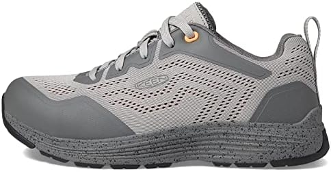 KEEN Utility Women’s Sparta 2 Low Height Alloy Toe ESD Industrial Work Sneakers, Drizzle/Papaya, 8.5 Wide US