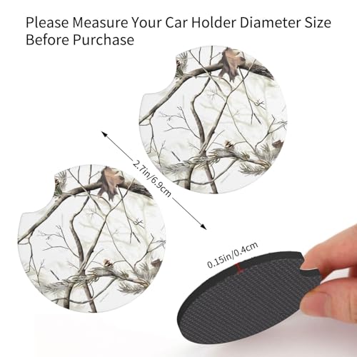 Portavasos para carro con estampado blanco camuflaje, set de 2 miniatura 3