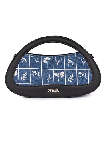 Image of ZOUK Nadia Sling Bag for Women - Stylish Crossbody with Cutout Top Handle | Handcrafted Shoulder Bag with Multiple Pockets & Water-Resistant Lining | Formal & Casual Use |