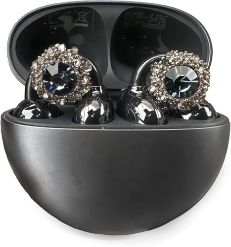 Sapphire Rhinestone for Clip on Earbuds Open Ear Accessories, Elegant Zirconia Decorative Earphone Accessories, Removable Exquisite DIY Decoration