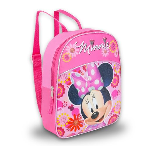 Minnie Mouse Mini 11 Inch Toddler Preschool Backpack Travel Set Bundle with 2 Coloring Books and Stickers2