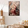 Paint by Number for Adults, Classic Madonna and Child with Angels in Clouds DIY Oil Painting Kit, Vintage Religious Art for Living Room Decor, 16x20 Inch Framed #3