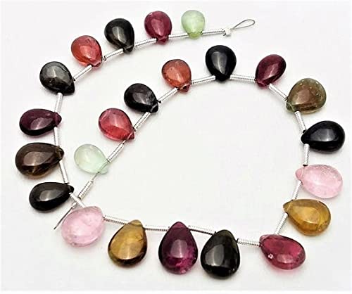Tourmaline naturelle perles poires polies LKBEADS pour créer un cadeau personnalisé inoubliable