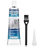 Miioto Antiruggine Gomma Liquida Impermeabilizzante, Riparazione del Cestello Della Lavastoviglie, Silicone Liquido, Resistente Alle Alte Temperature, per Lavastoviglie Universale, 50ml(Grigio)