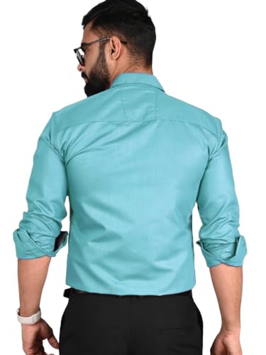 Image of Pinkmint Men's Solid Shirt | Soft Cotton Blend | Casual Shirt | Plain | Full Sleeve - Regular Fit (Combo Pack of 3 | Available in Plus Size)