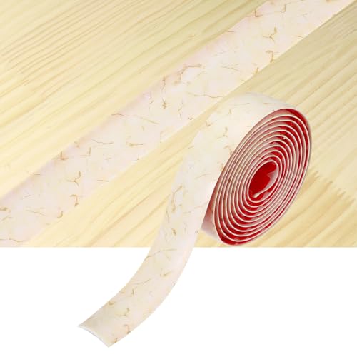Tira de transición para piso vinilo efecto madera beige veteada 2