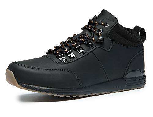 FITONE Men's Waterproof Boot Mid Ankle Boot Free Hiker Hiking Boot (Black, Numeric_8)