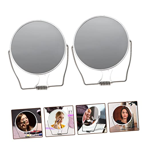 Espejo portátil doble cara para maquillaje miniatura 2