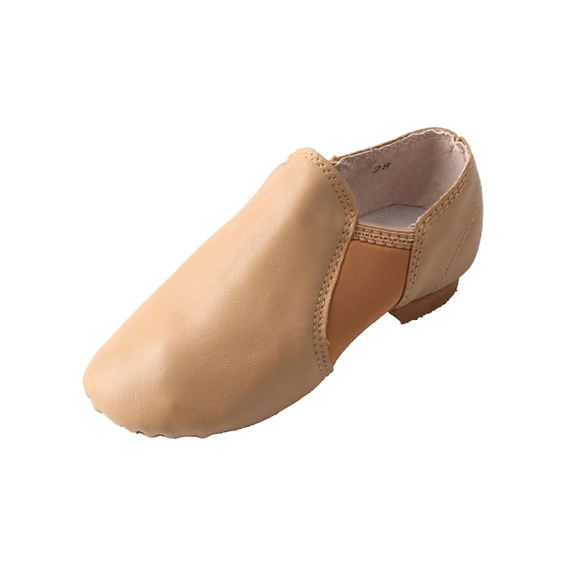 TMA EYES Girls Leather Dance Shoes, Comfortable and Non-Slip Dance Shoes(Apricot?13.5