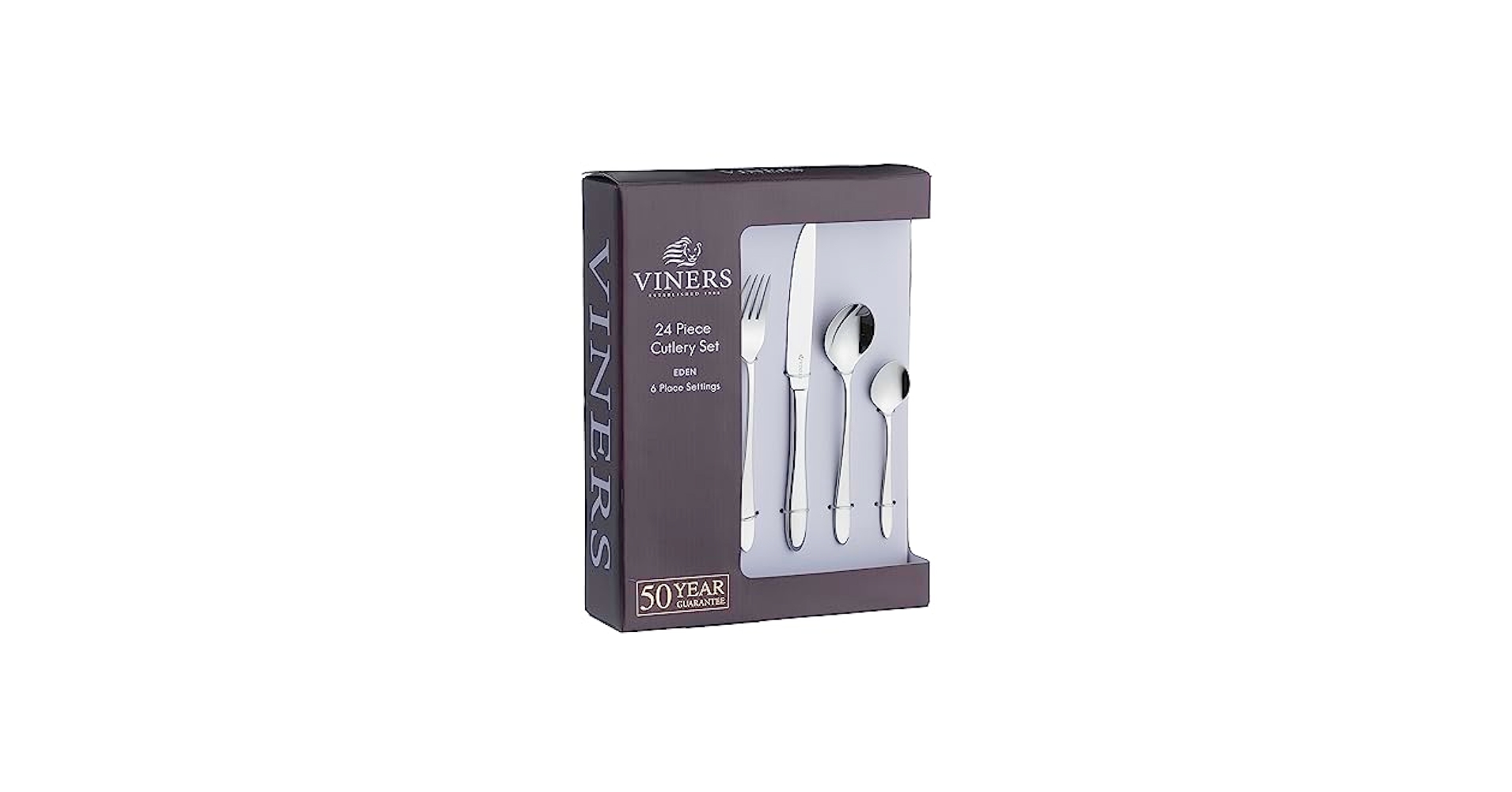 【Viners】 ディナーナイフ【シルバープレート】6本　ケース Amazon.com: Viners Eden Stainless Steel Cutlery Set for Six