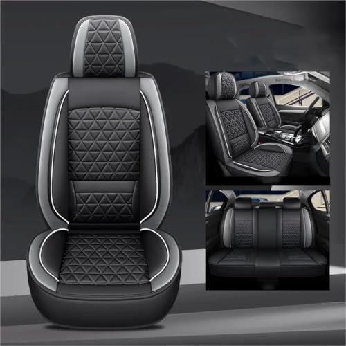 Housses de siège de voiture en cuir PU complet 5 places gris pour Hyundai Mufasa et Seat