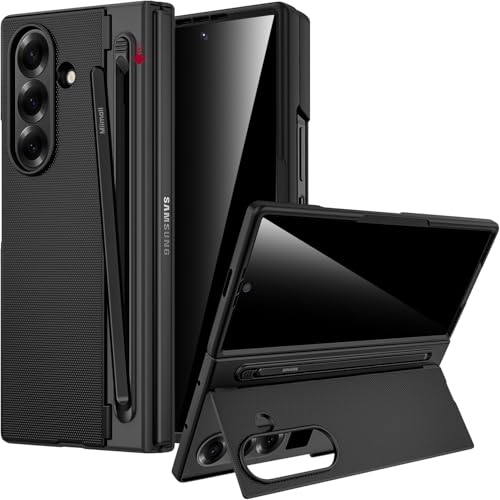 Miimall Funda Anti Espía para Samsung Galaxy Z Fold 7 con S Pen y Ranura para S Pen, [Protector de Pantalla Privacidad] Funda Fold 7 con Soporte, PC Rígida Antigolpes Carcasa para Z Fold7, Negro