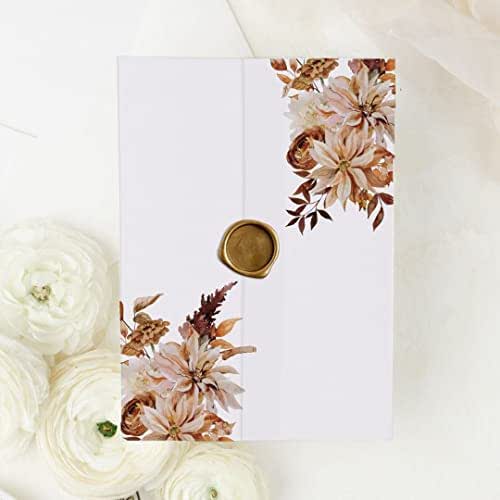 Autumn Vellum Jacket 5x7 for Wedding Invitations, Vellum