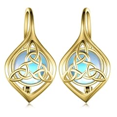 Moonstone Celtic Knot-Gold