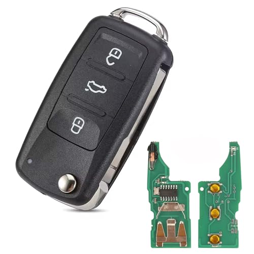 Clé 3 boutons pour Golf MK6 Polo Tiguan avec puce ID48 433MHz boîtier 5K0837202AD